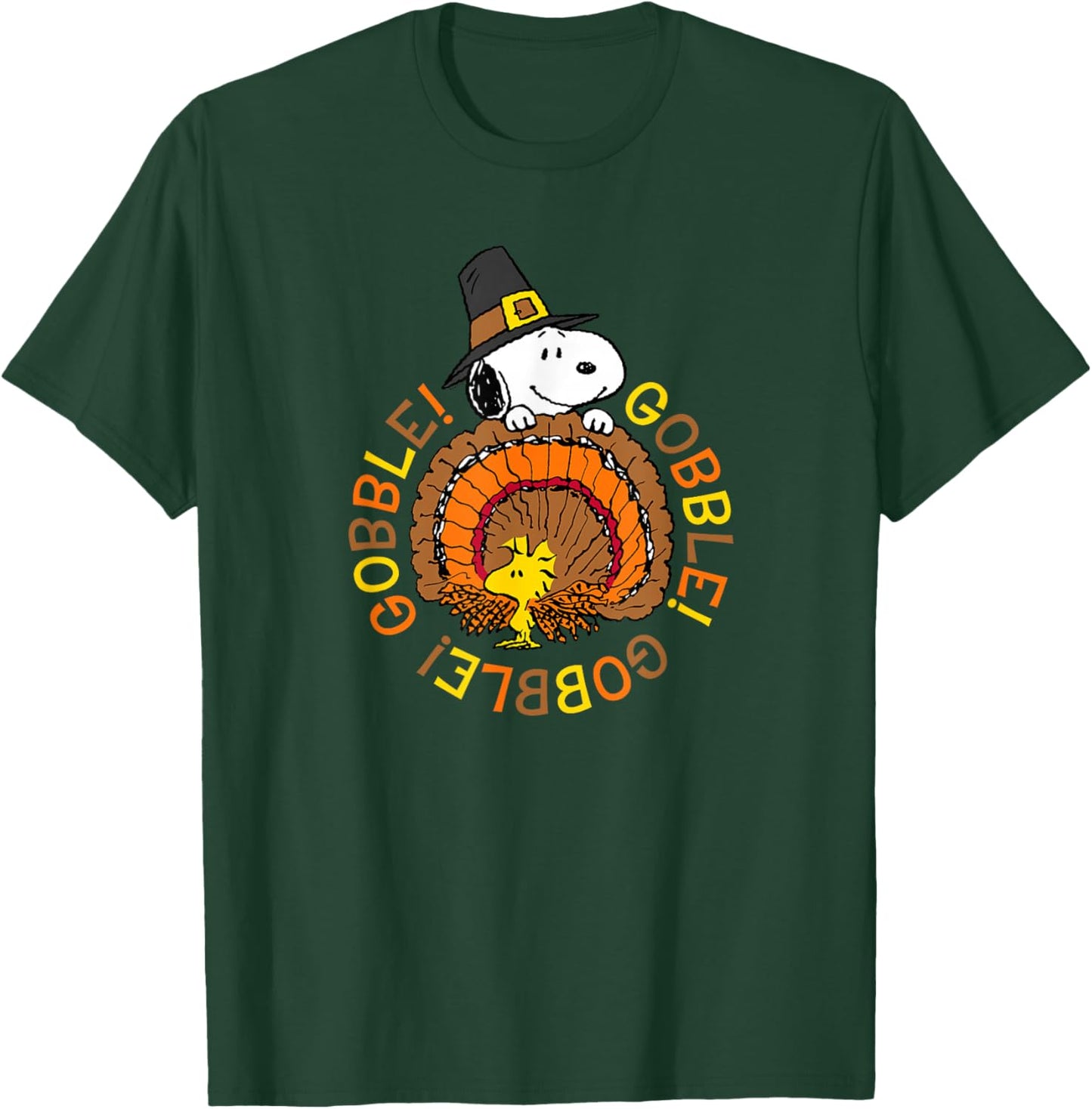 Peanuts Snoopy and Woodstock Thanksgiving Gobble T-Shirt - T-Shirt | Forest