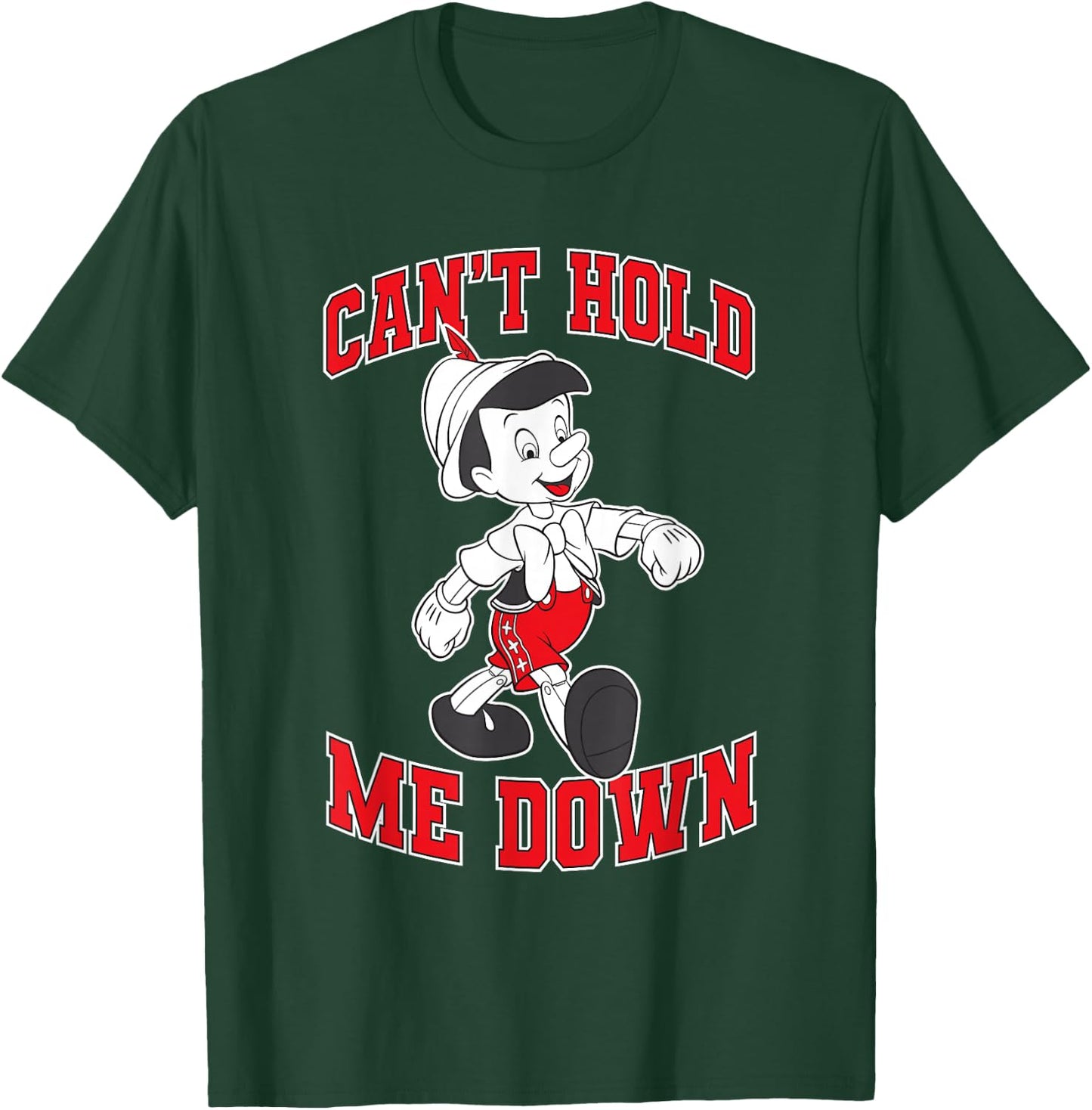 Disney Pinocchio Can't Hold Me Down Vintage Portrait T-Shirt - T-Shirt | Forest