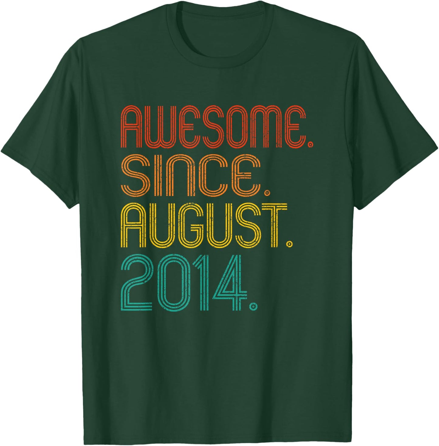 Awesome Since August 2014 Birth Of Birthday 2014 Vintage T-Shirt - T-Shirt | Forest