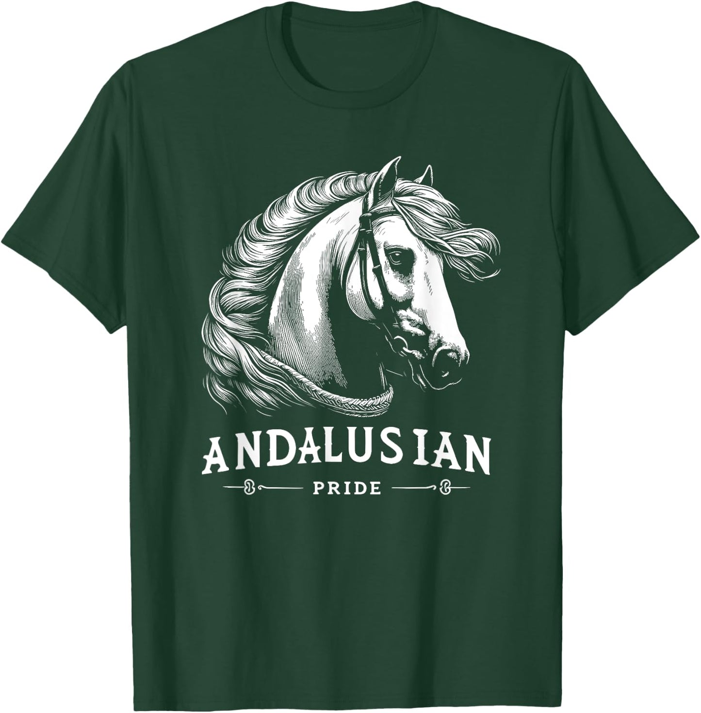 Andalusian Horse Riding Equestrian T-Shirt - T-Shirt | Forest