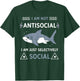 Shark I Am Not Antisocial I Am Just Selectively Social T-Shirt - T-Shirt | Forest