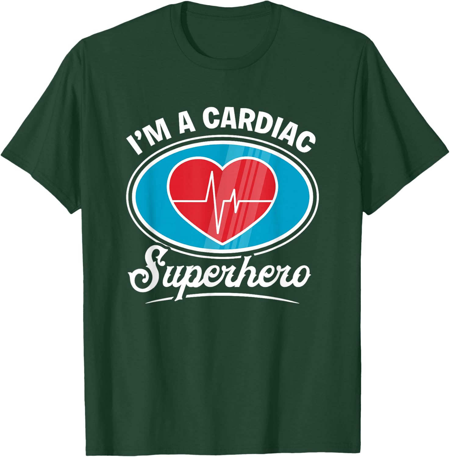 Heart Doctor Cardiologist Cardiac Superhero Cardiology T-Shirt - T-Shirt | Forest