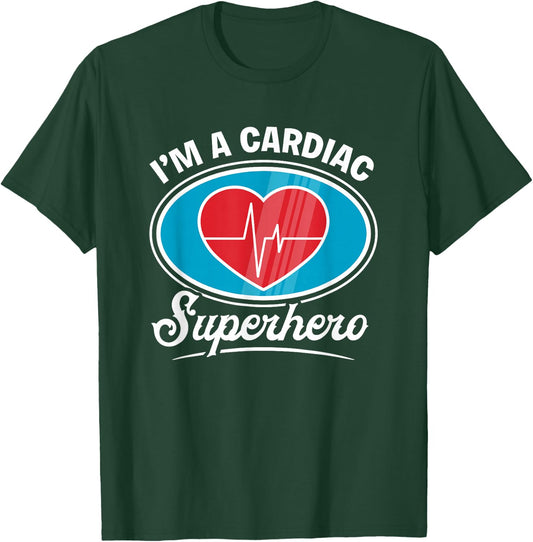 Heart Doctor Cardiologist Cardiac Superhero Cardiology T-Shirt - T-Shirt | Forest