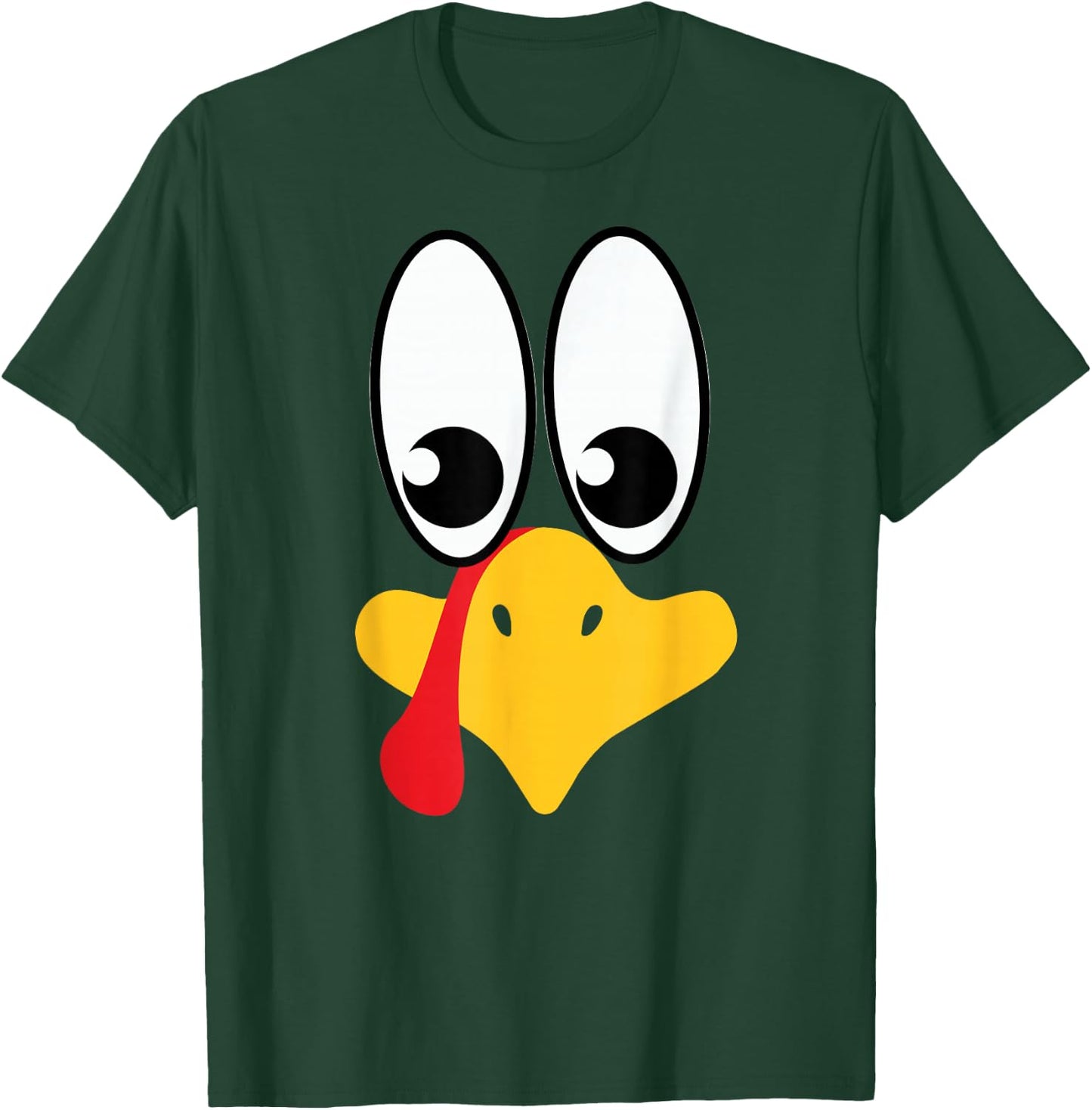 Silly Turkey Face Thanksgiving Shirt, Funny Thanksgiving T-Shirt - T-Shirt | Forest