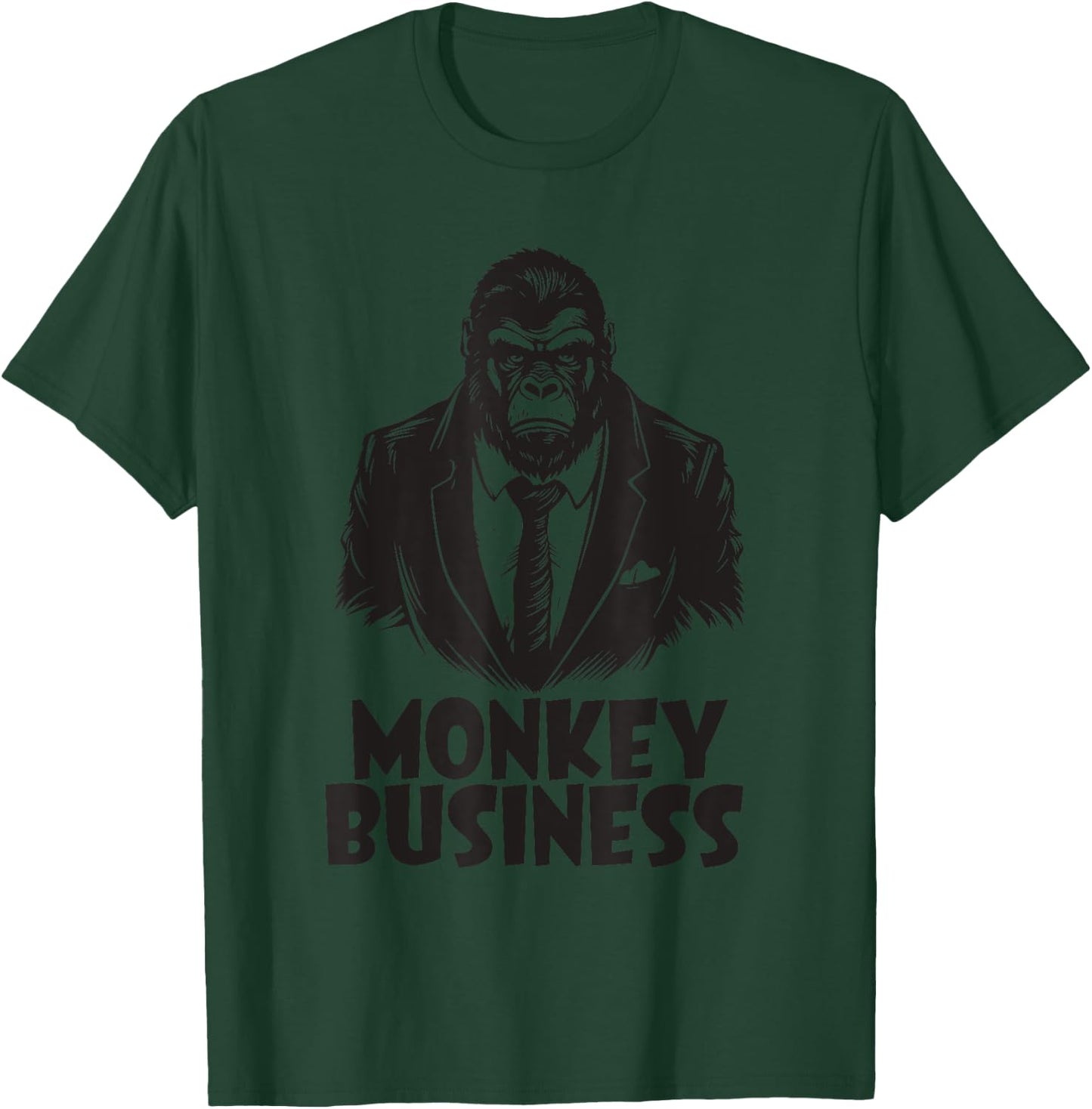 No Monkey Business Money Funny Gangster Themed Apparel T-Shirt - T-Shirt | Forest
