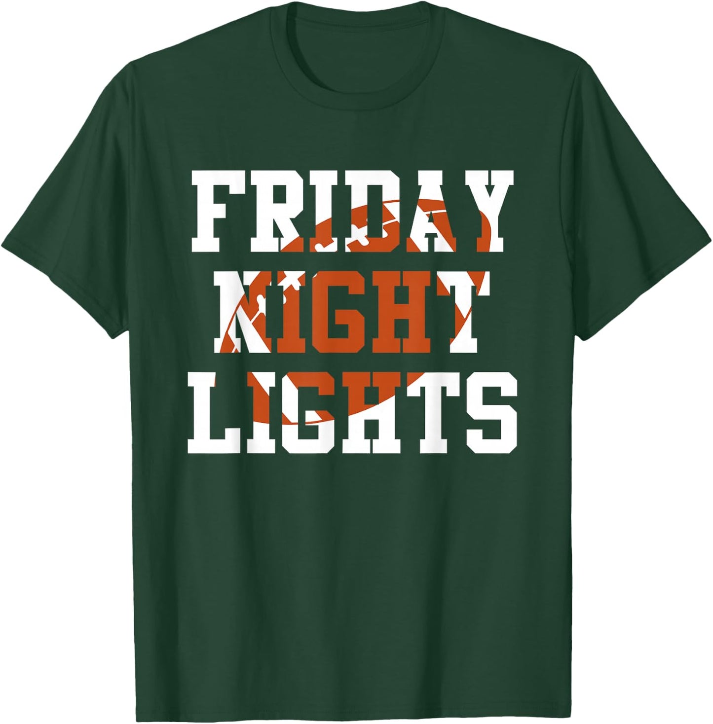 Vintage Retro Friday Night Lights Football Player Fans T-Shirt - T-Shirt | Forest