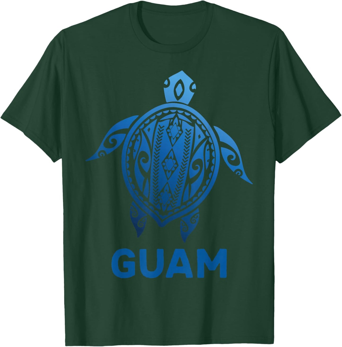 Guam Tribal Tattoo Blue Sea Turtle Souvenirs T-Shirt - T-Shirt | Forest