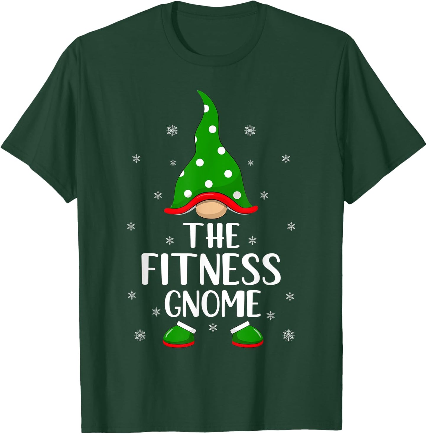 Matching Family Group The Fitness Gnome Christmas T-Shirt - T-Shirt | Forest