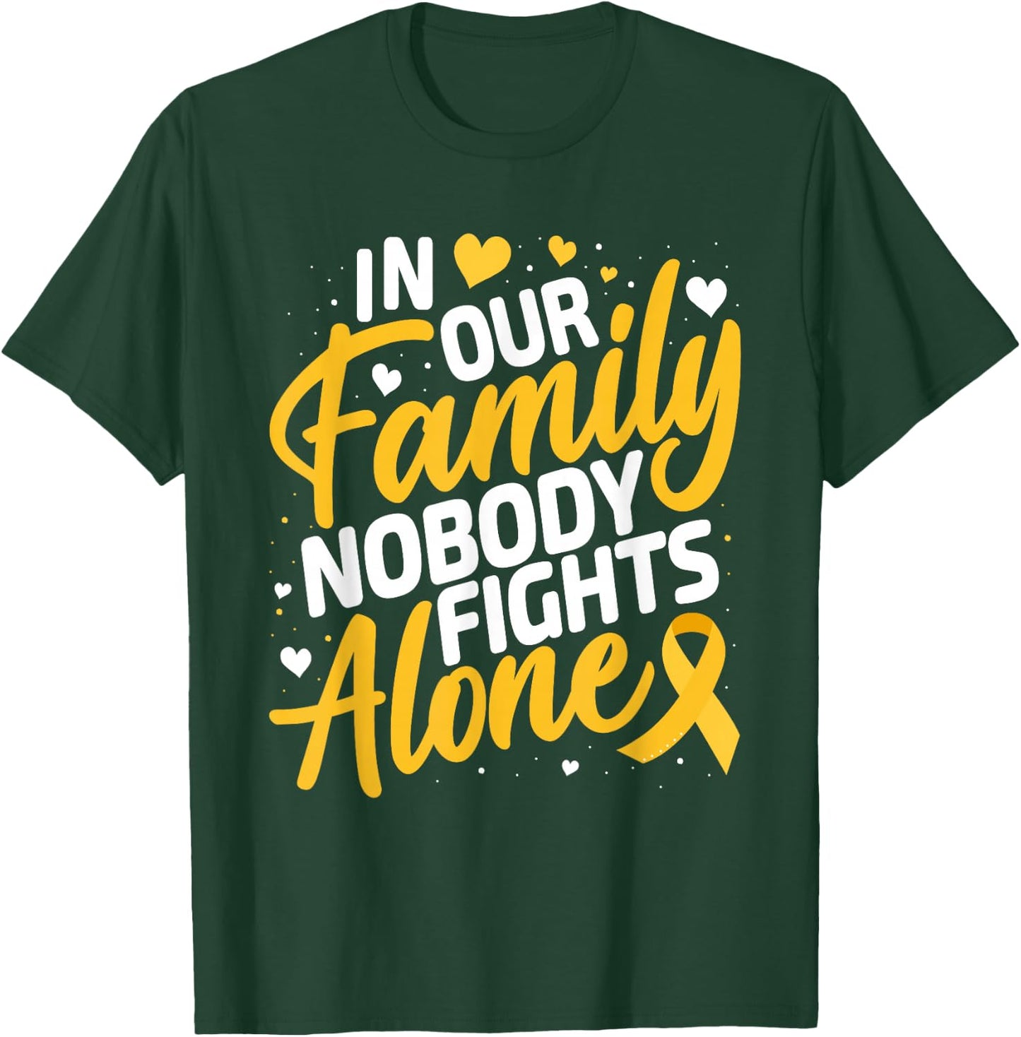 Childhood Cancer Support Family Childhood Cancer Awareness T-Shirt - T-Shirt | Forest