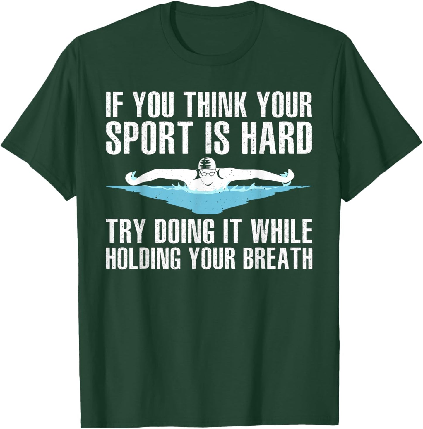 Funny Swimming Art Women Swimmer Swim Coach Training T-Shirt - T-Shirt | Forest
