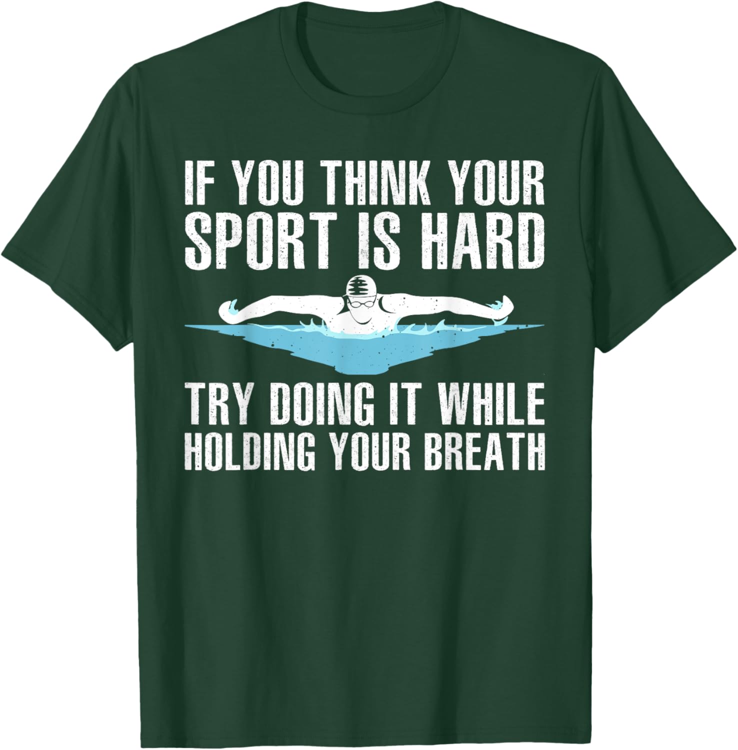 Funny Swimming Art Women Swimmer Swim Coach Training T-Shirt - T-Shirt | Forest