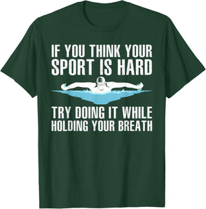 Funny Swimming Art Women Swimmer Swim Coach Training T-Shirt - T-Shirt | Forest