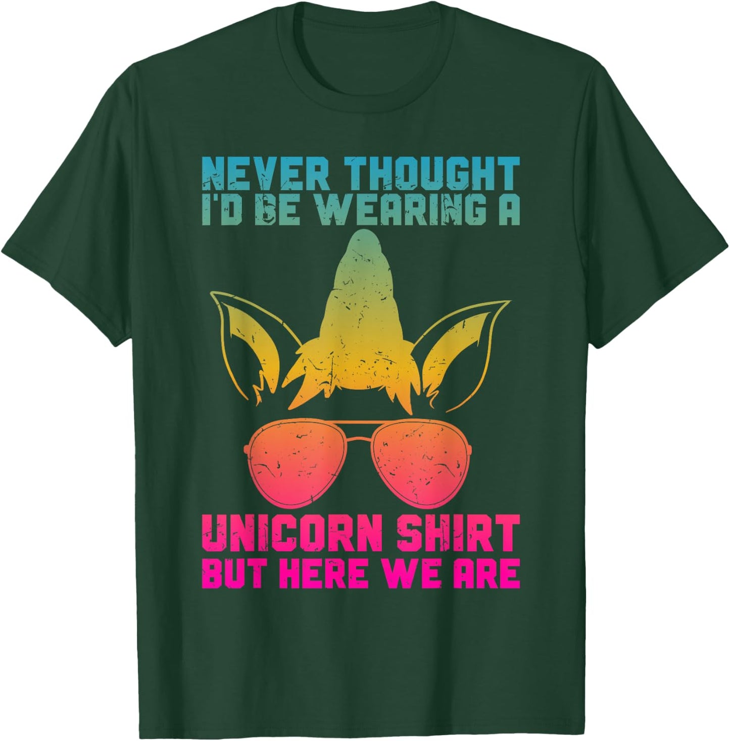 Fathers Day I Wear A Unicorn Shirt Dadacorn Funny T-Shirt - T-Shirt | Forest