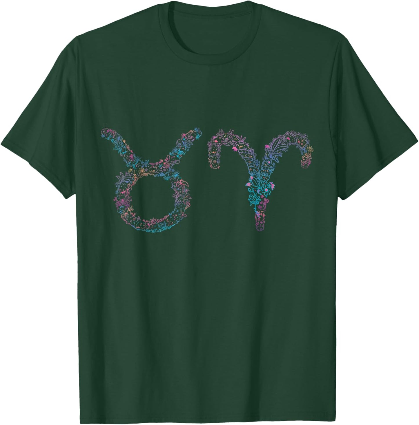 Astrology Love Horoscope Signs Taurus and Aries Couple T-Shirt - T-Shirt | Forest