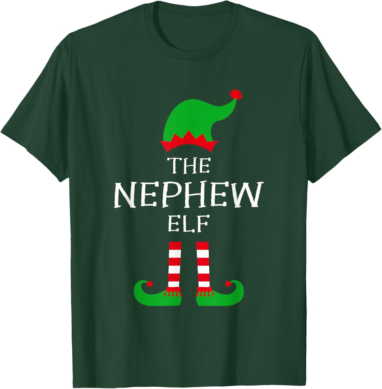 The Nephew Elf Matching Family Group Idea Funny Christmas T-Shirt - T-Shirt | Forest