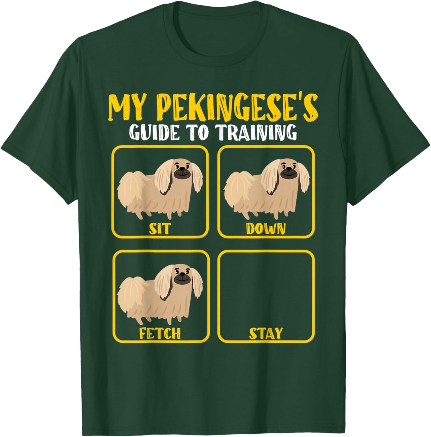 Funny Pekingese Dog training guide for pekingese moms dads T-Shirt - T-Shirt | Forest