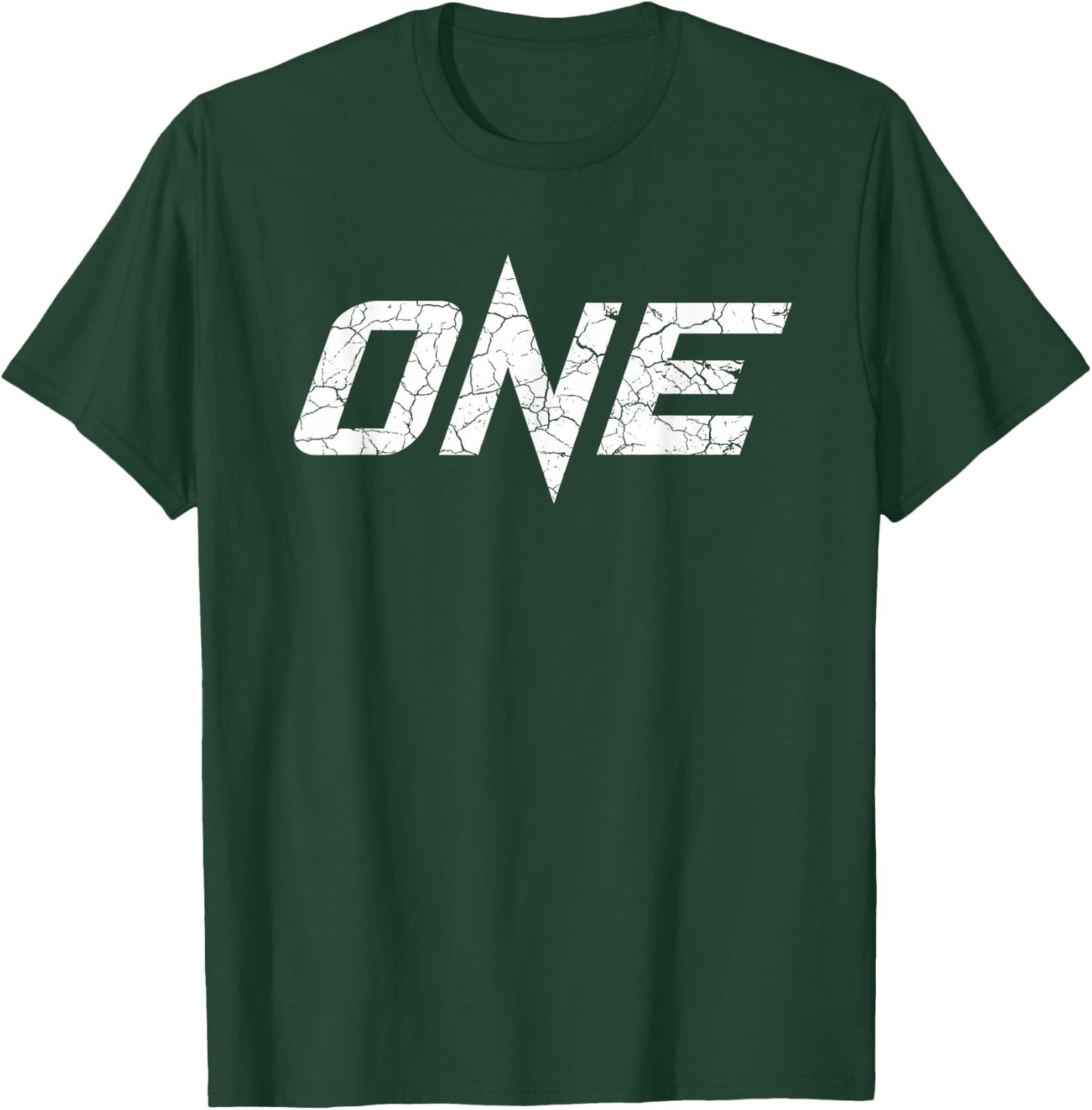 ONE Championship Official Cracked Logo - Men's Black Martial Arts - Small - Short Sleeve - - Classic Fit - Stretchable - Logo Design T-Shirt - T-Shirt | Forest