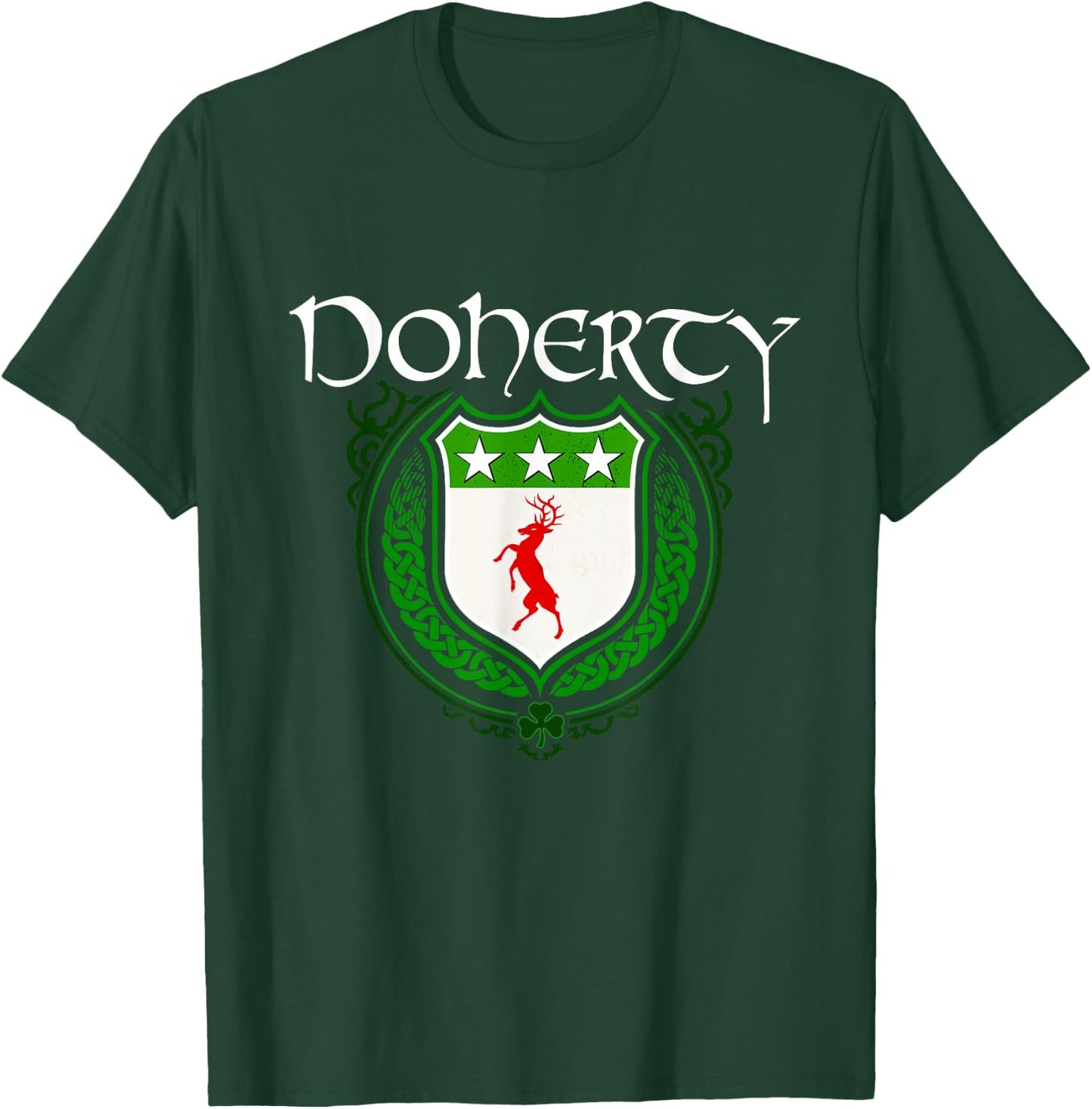 Doherty Surname Irish Clan Tartan Badge Ireland T-Shirt - T-Shirt | Forest