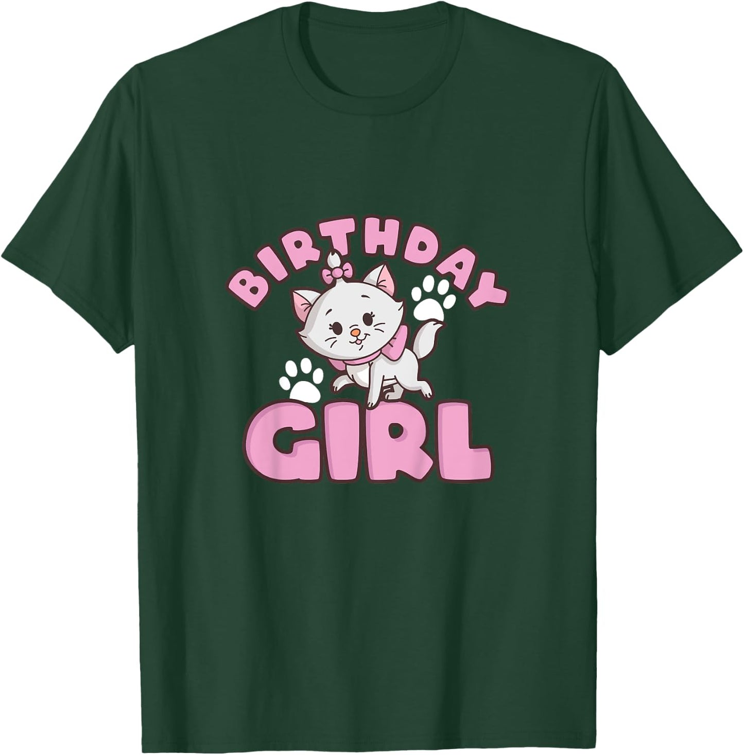 Kids Disney The Aristocats Birthday Girl Cute Marie Logo Youth T-Shirt - T-Shirt | Forest