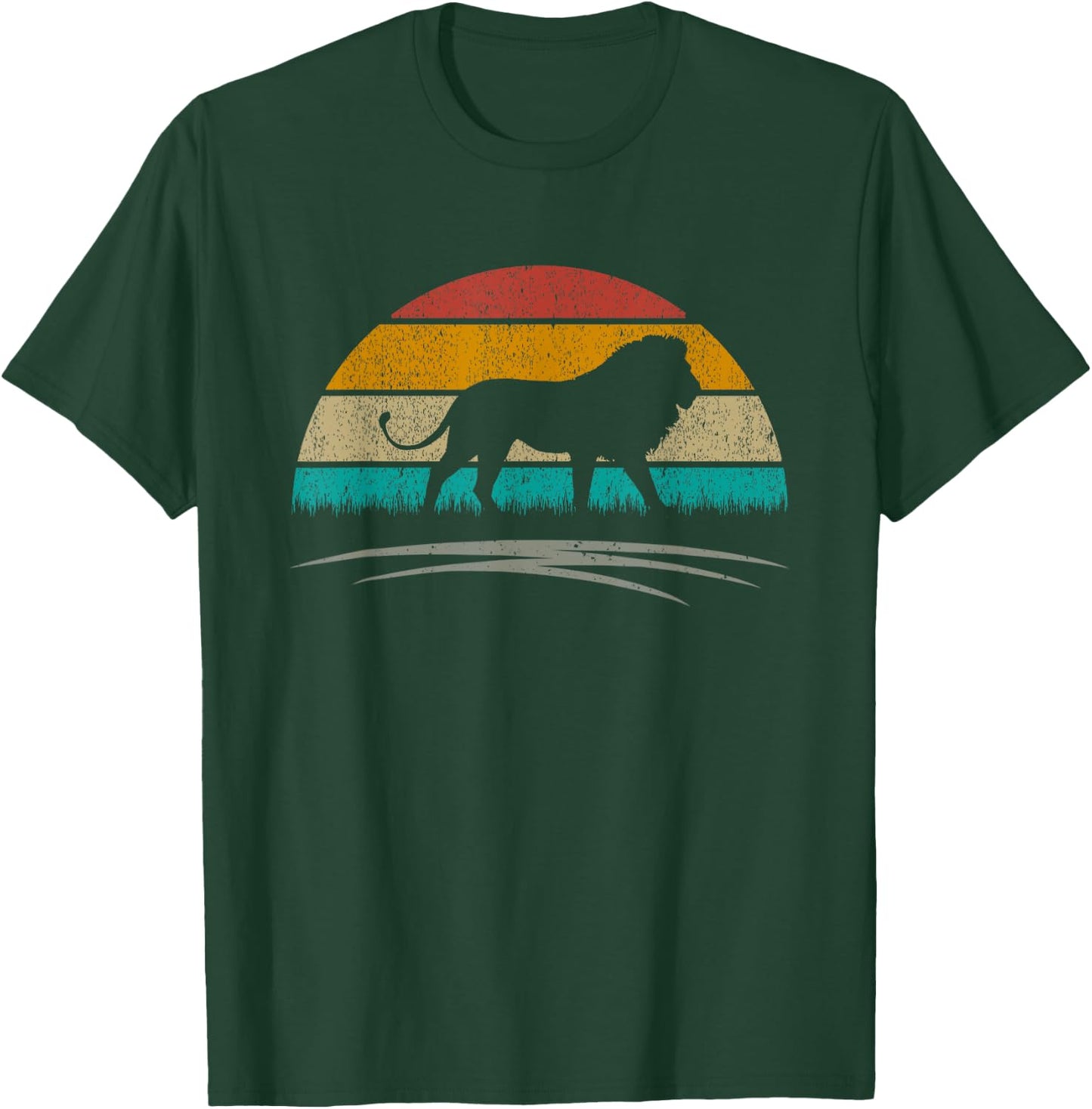 Cute Lion Retro Vintage Lover Lion T-Shirt - T-Shirt | Forest