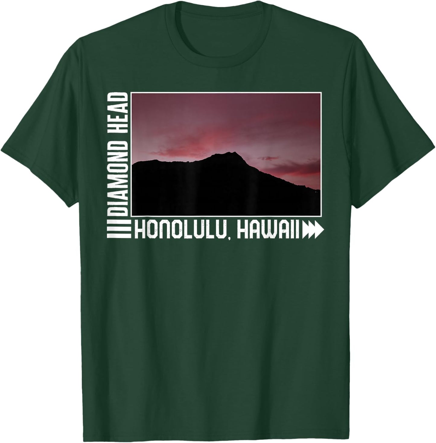 Hawaii Diamond Honolulu Head Hawaii Sunset , Hawaii Beach T-Shirt - T-Shirt | Forest