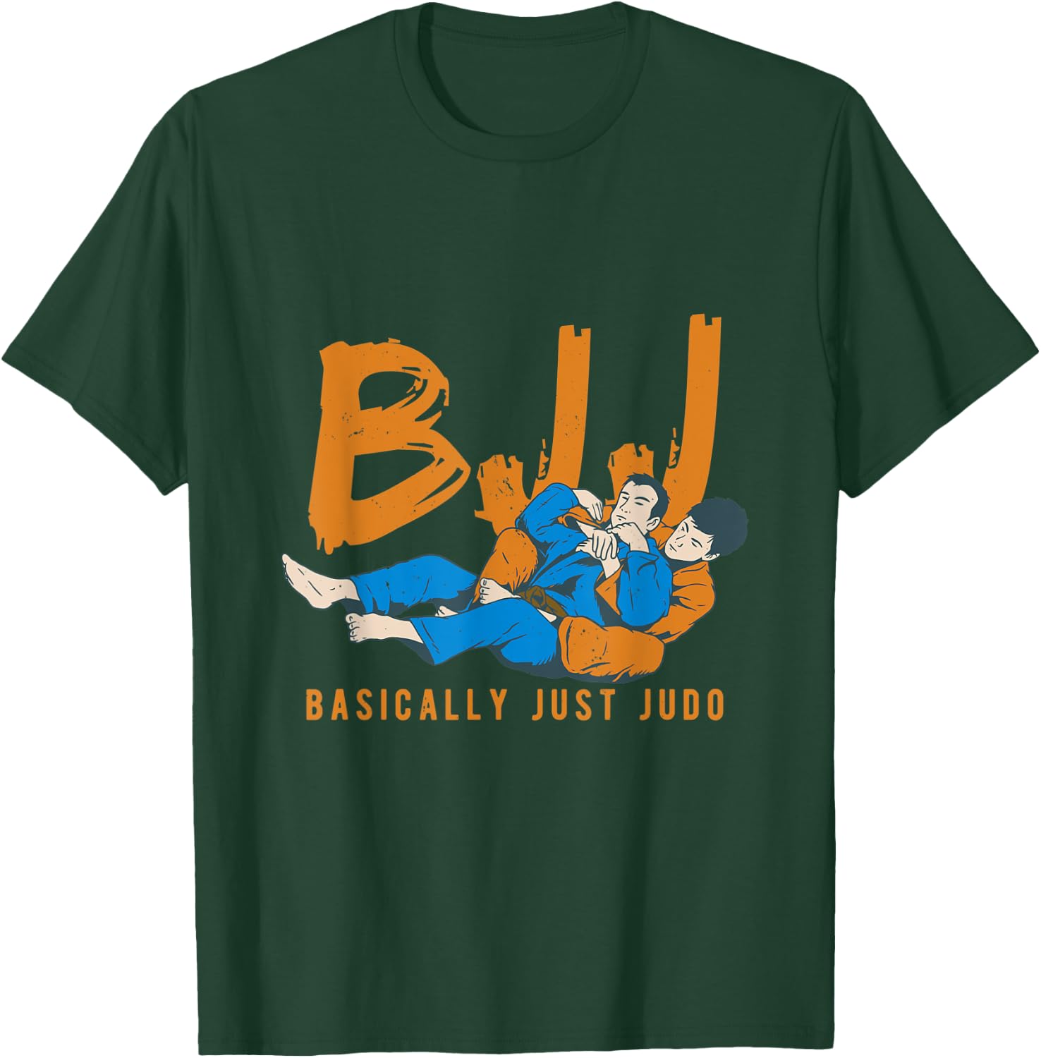 BJJ Brazilian Jiu Jitsu Art Jujitsu Basically Judo T-Shirt - T-Shirt | Forest