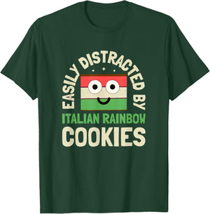 Easily Distracted By - Italian Rainbow Cookie T-Shirt - T-Shirt | Forest