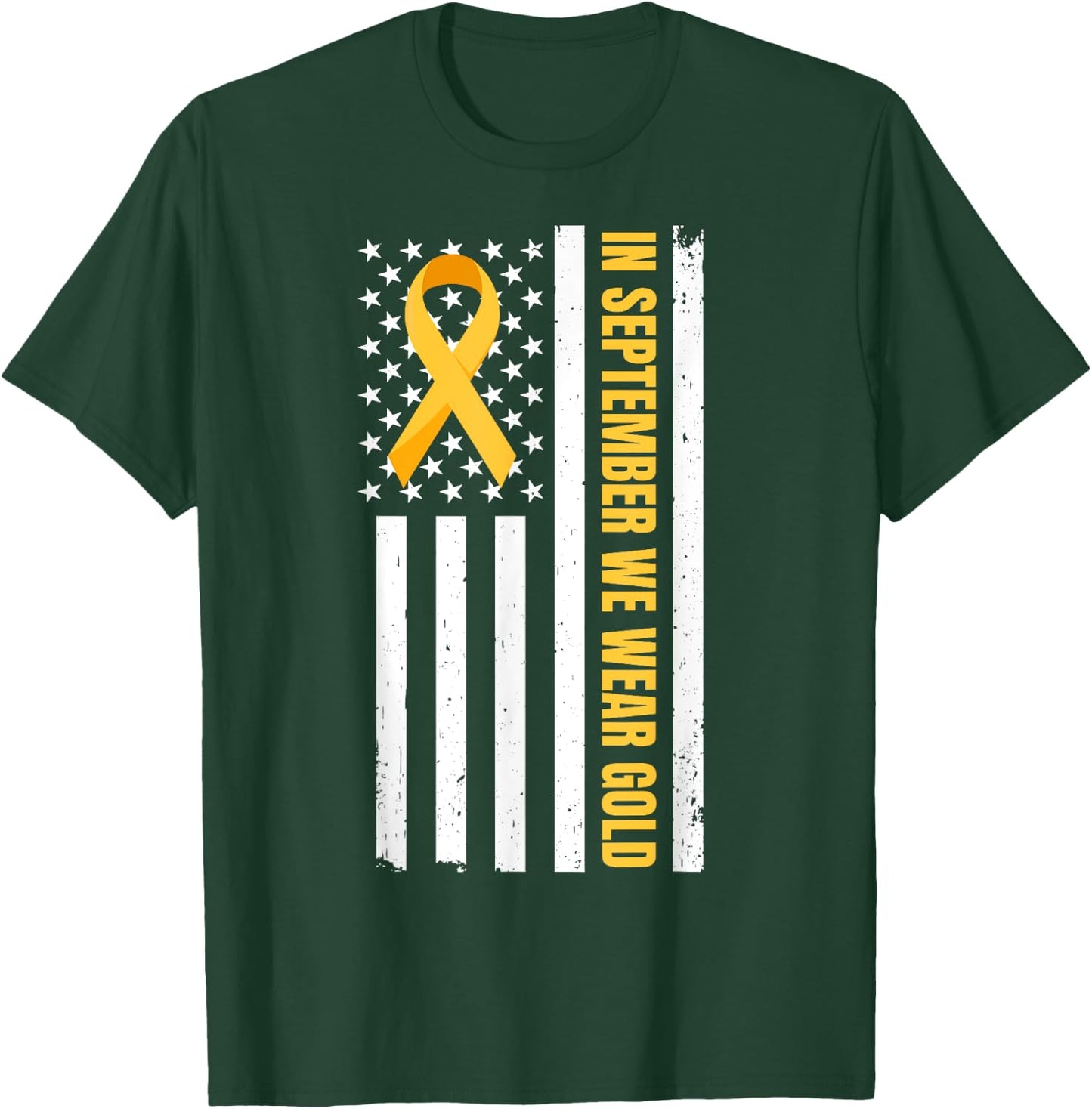 Childhood Cancer Awareness Month | In September We Wear Gold T-Shirt - T-Shirt | Forest