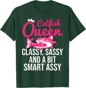 Catfish Queen Funny Catfishing T-Shirt - T-Shirt | Forest