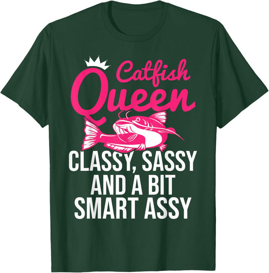 Catfish Queen Funny Catfishing T-Shirt - T-Shirt | Forest