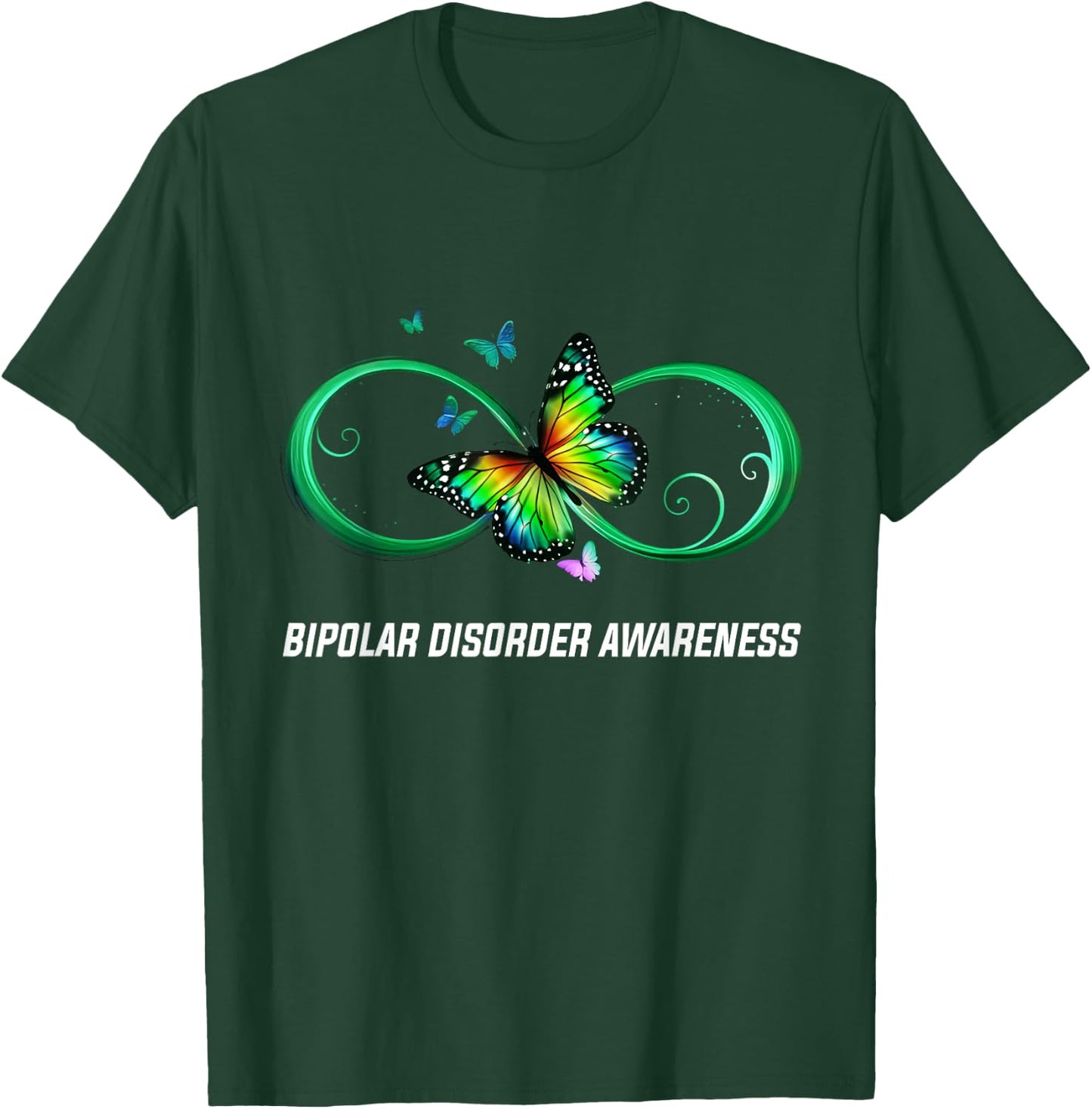 Infinity Butterfly Bipolar Disorder Awareness T-Shirt - T-Shirt | Forest
