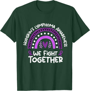 We Fight Together | Hodgkin's lymphoma Awareness T-Shirt - T-Shirt | Forest