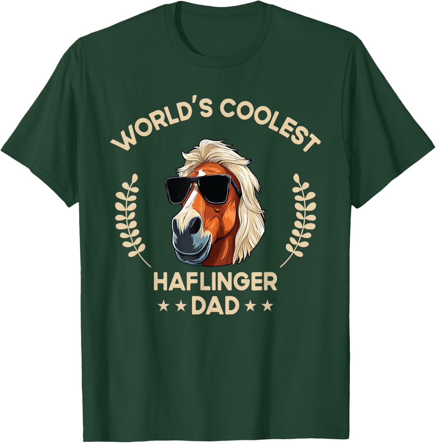 World's Coolest Horse Dad Papa - Farmer Haflinger Horse T-Shirt - T-Shirt | Forest
