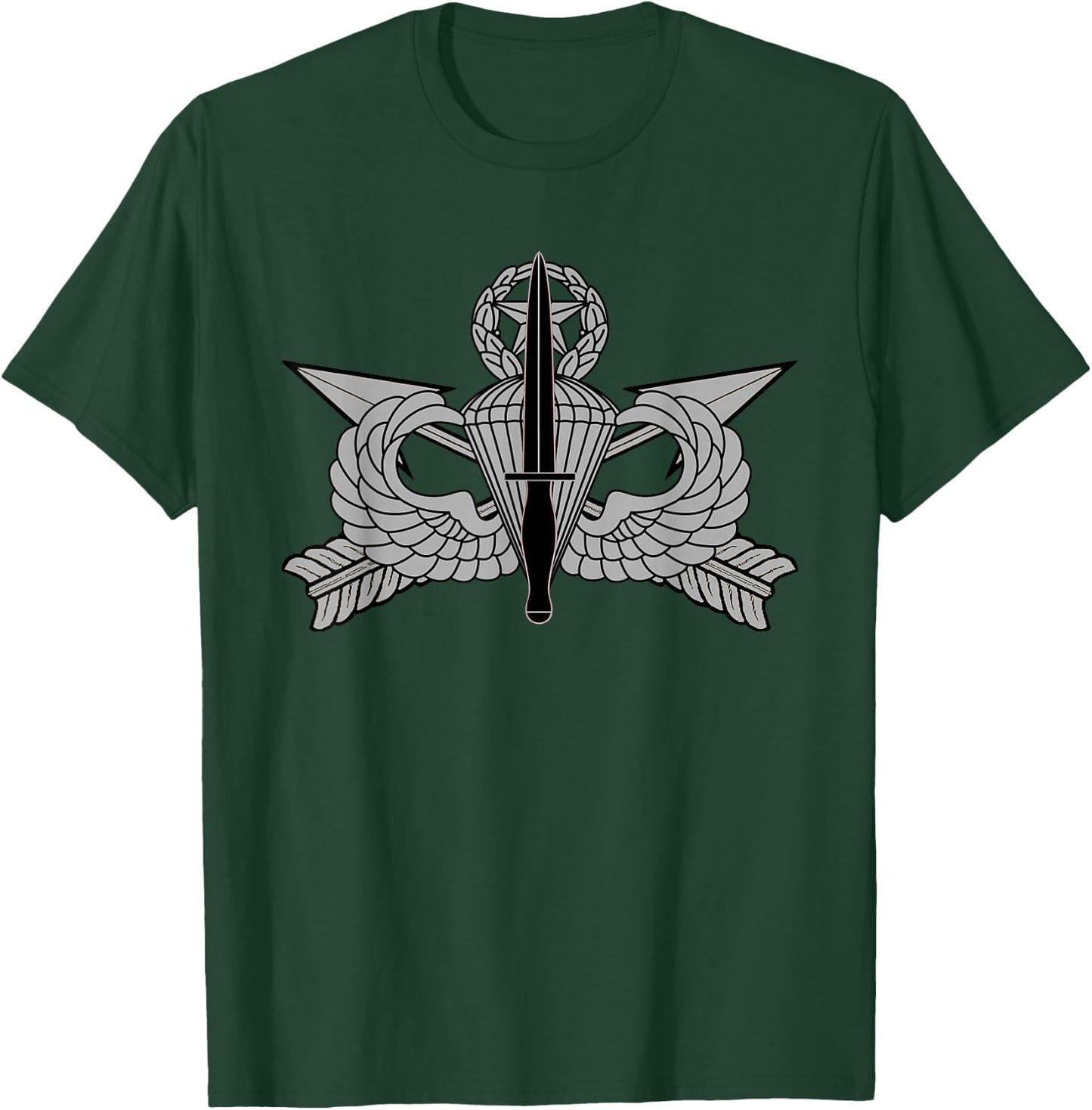 US Special Forces USASOC Jumpmaster Airborne Wings T-Shirt - T-Shirt | Forest