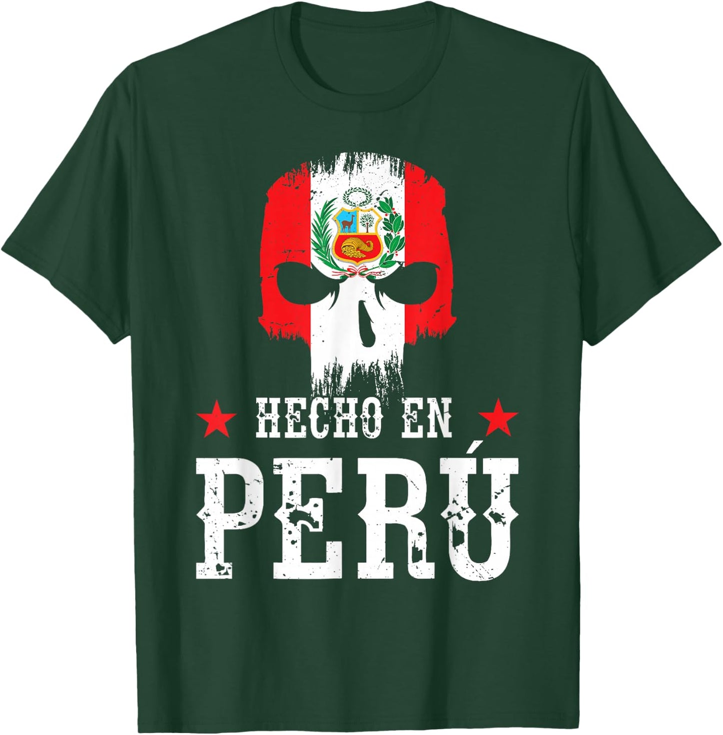 Hecho en Perú Peruvian Heritage Peruvian Flag Peru T-Shirt - T-Shirt | Forest
