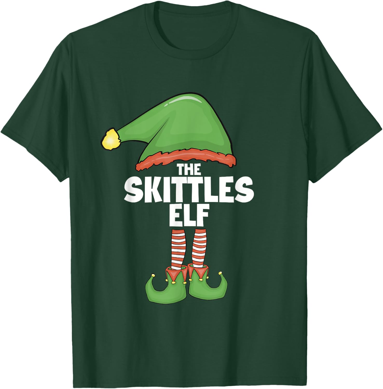 Skittles Elf Family Xmas Holiday Santa Elf Christmas T-Shirt - T-Shirt | Forest