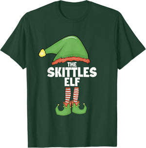 Skittles Elf Family Xmas Holiday Santa Elf Christmas T-Shirt - T-Shirt | Forest