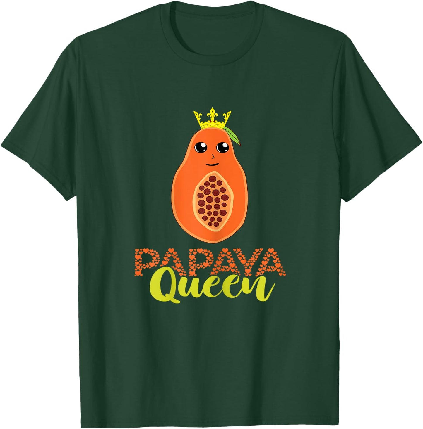 Papaya Queen Crown Papaya Lover Summer Fruit Papaya Fruit T-Shirt - T-Shirt | Forest