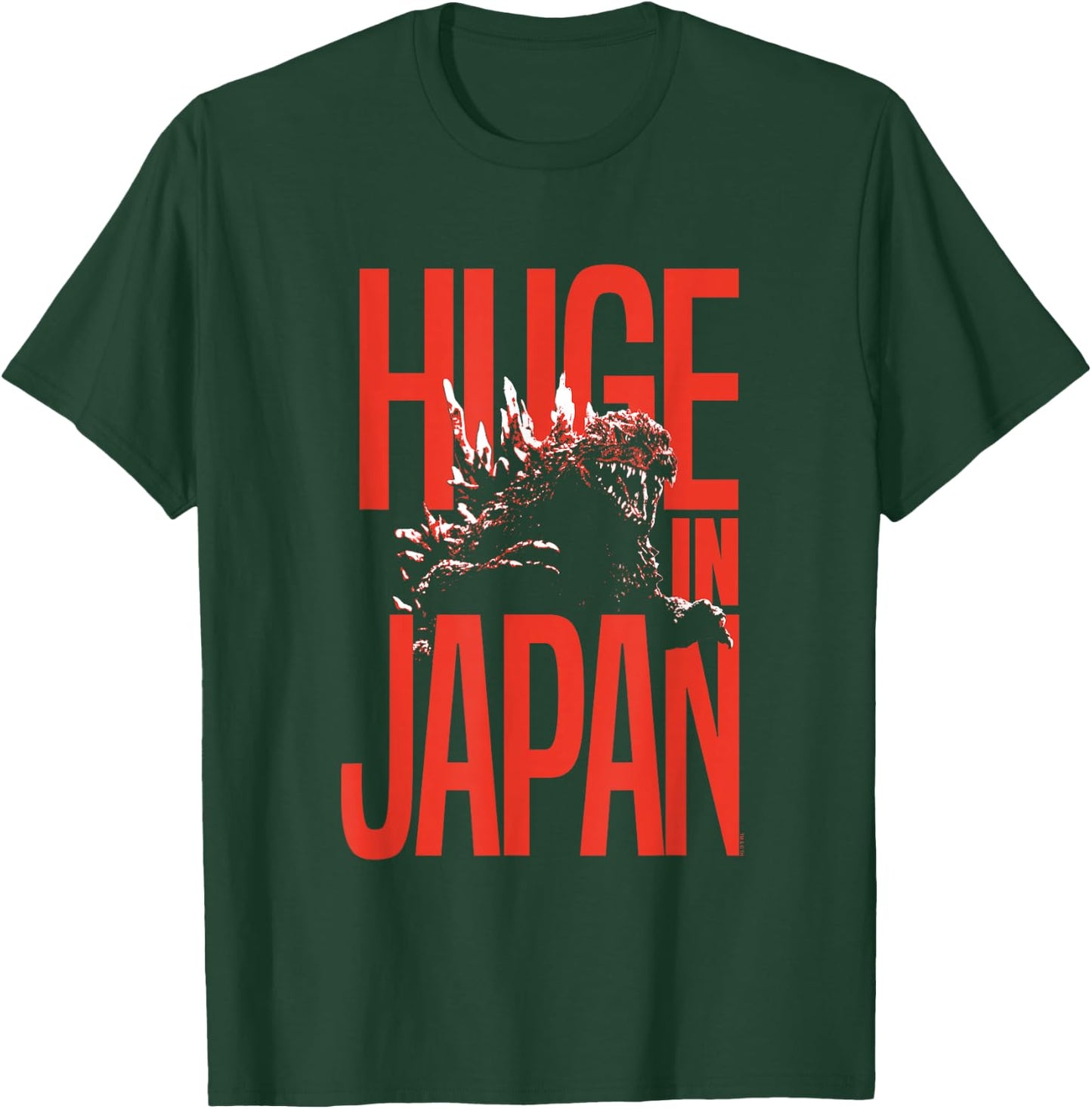 Godzilla Huge in Japan Red Text Monster Movie T-Shirt - T-Shirt | Forest