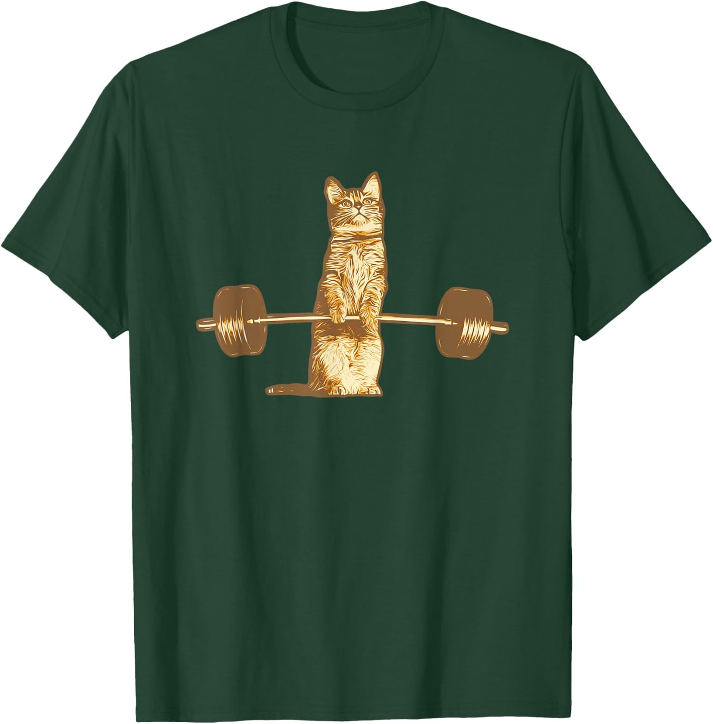 Cat Deadlifts Meow Weightlifting Bodybuilding Gym T-Shirt - T-Shirt | Forest