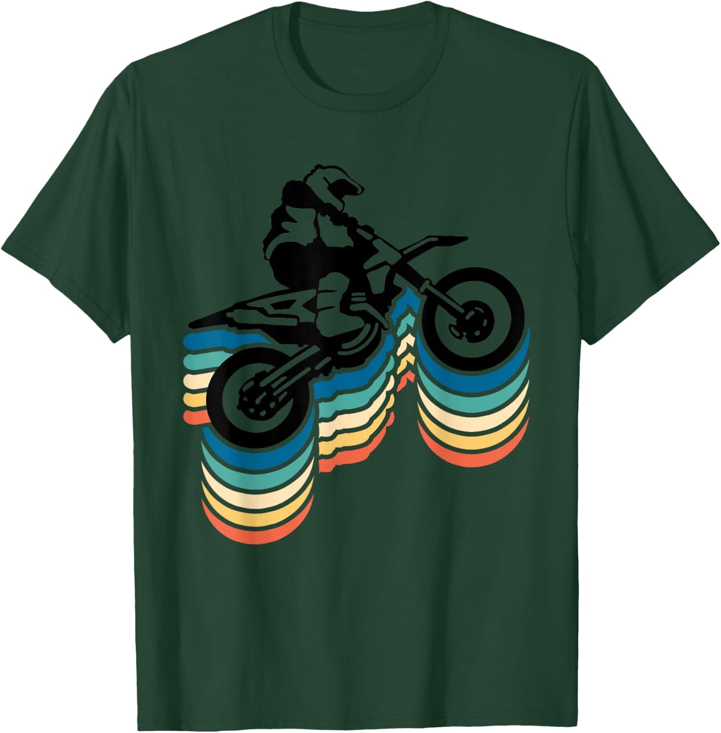 Retro Dirt Bike Rider Funny Enduro Biker Motorcycle Lovers T-Shirt - T-Shirt | Forest