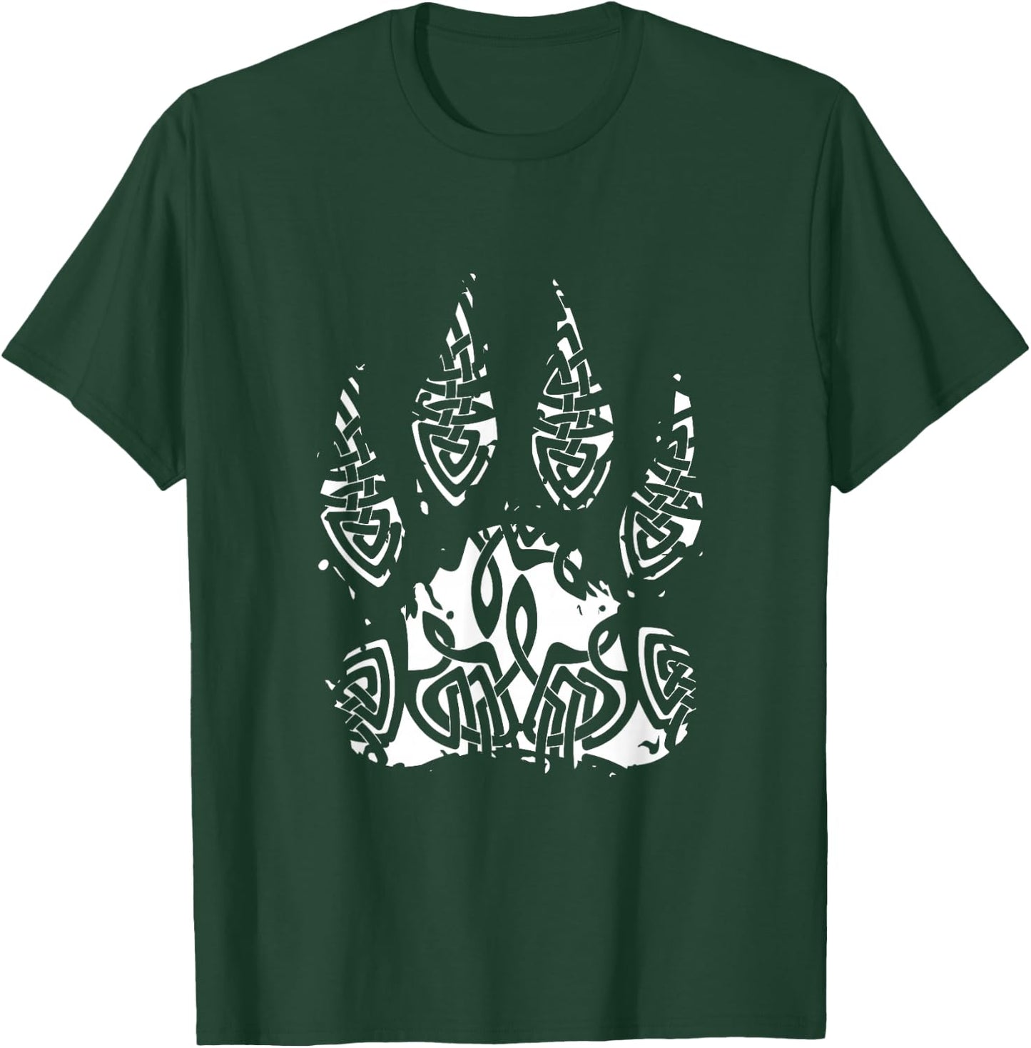 Viking Wolf Paw Raven Warrior Mythology Scandinavian Norway T-Shirt - T-Shirt | Forest