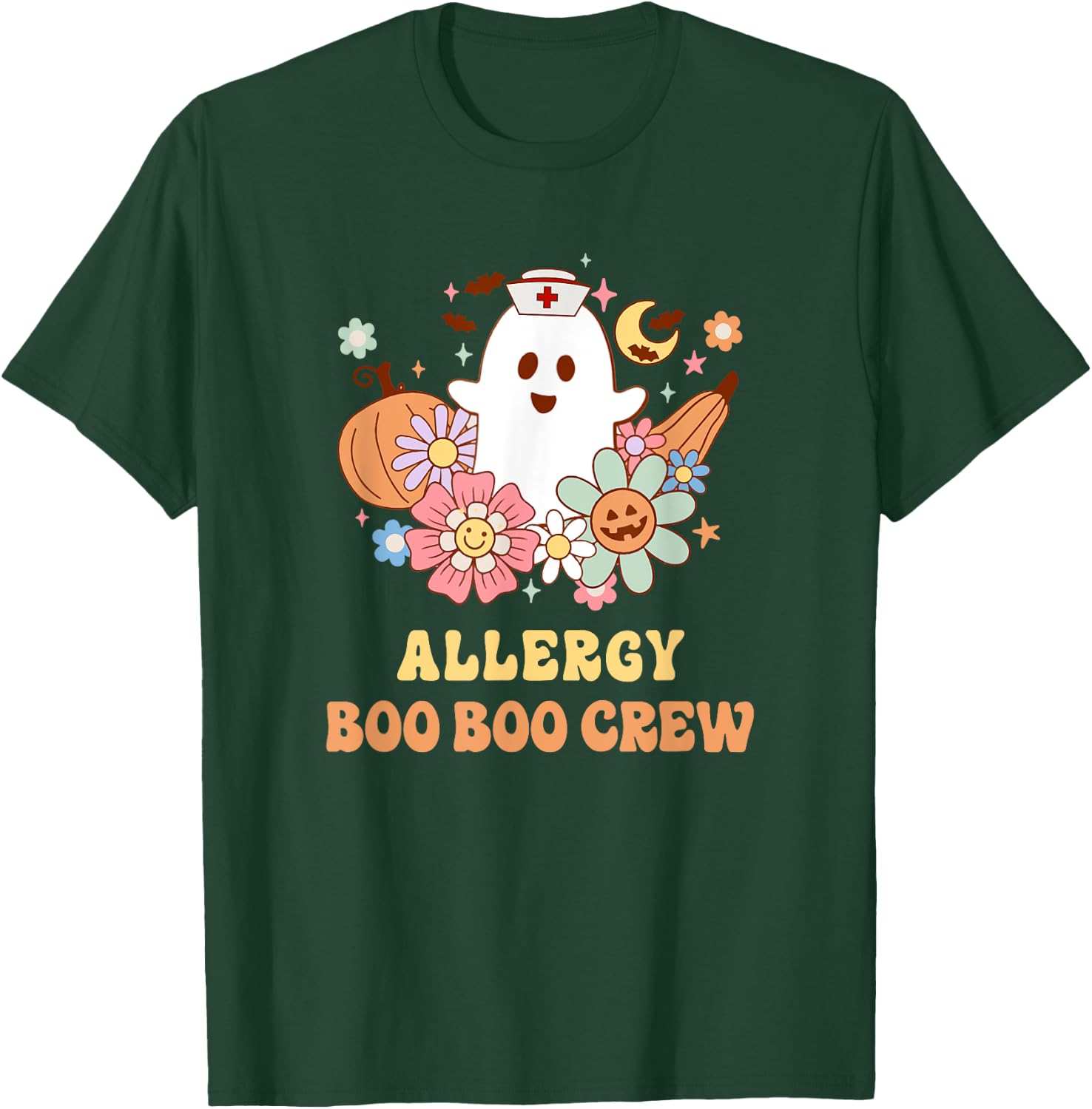 Allergy Boo Boo Crew Nurse Halloween T-Shirt - T-Shirt | Forest