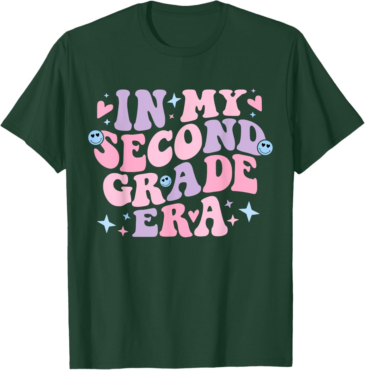 In My Second Grade Era Groovy Back to School Teaching Women T-Shirt - T-Shirt | Forest