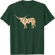 Texas Longhorn Word Art - Cool Animal T-Shirt - T-Shirt | Forest