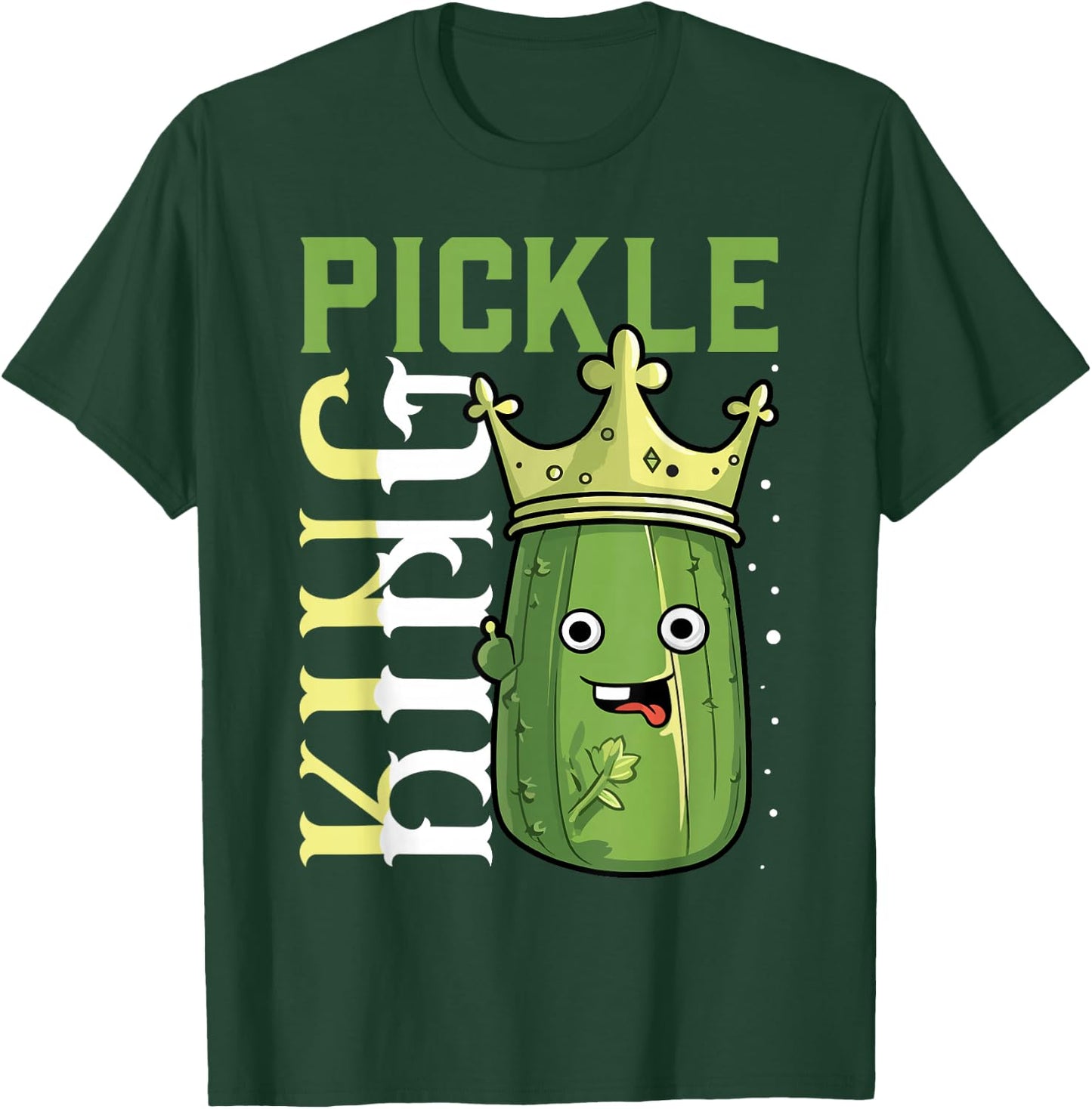 Pickle King Shirt Cucumber Pickle Jar Funny Pickle T-Shirt - T-Shirt | Forest