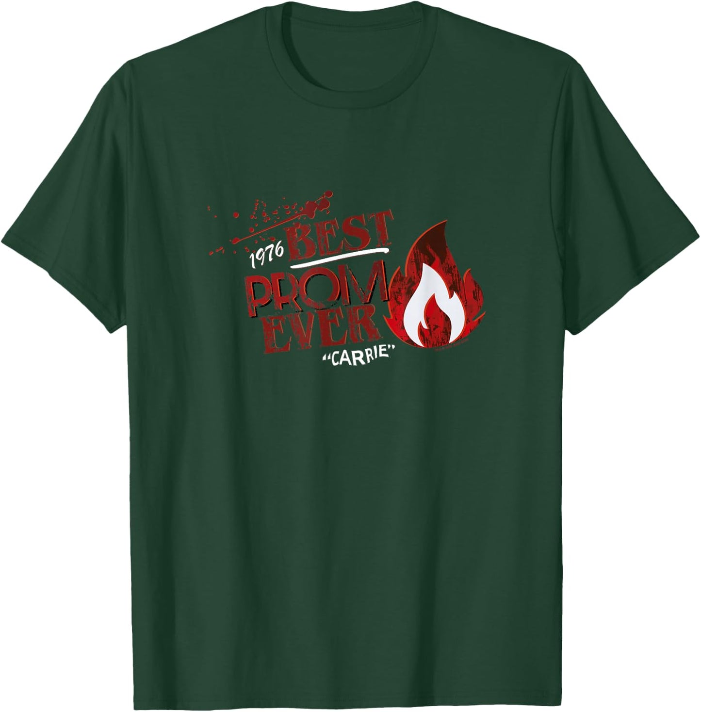 Carrie Halloween 1976 Best Prom Ever Distressed Bloody Logo T-Shirt - T-Shirt | Forest