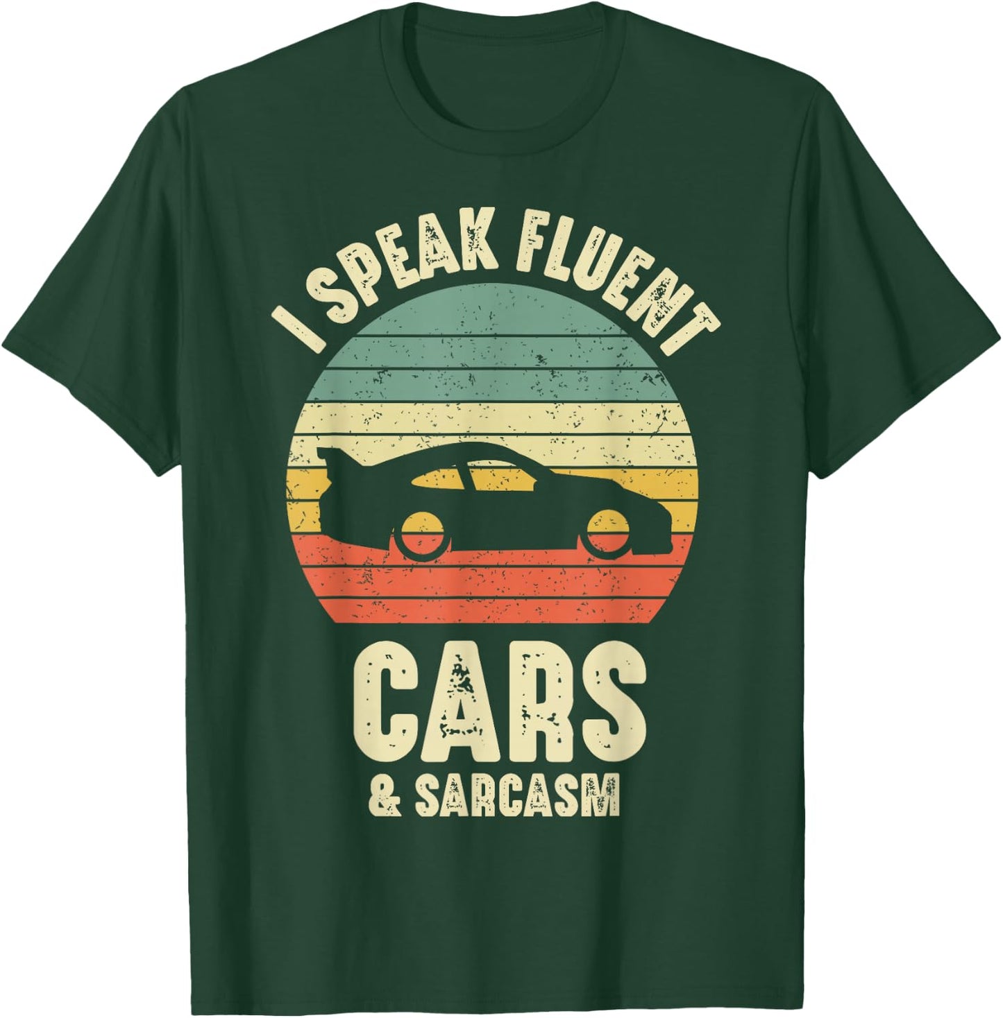 RC Car I Speak Fluent Racing Cars And Sarcasm Retro Vintage T-Shirt - T-Shirt | Forest