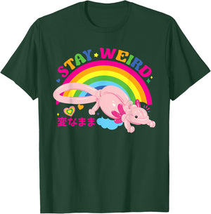 Kidcore Clothes Balloon Axolotl Aesthetic Decora Stay Weird T-Shirt - T-Shirt | Forest