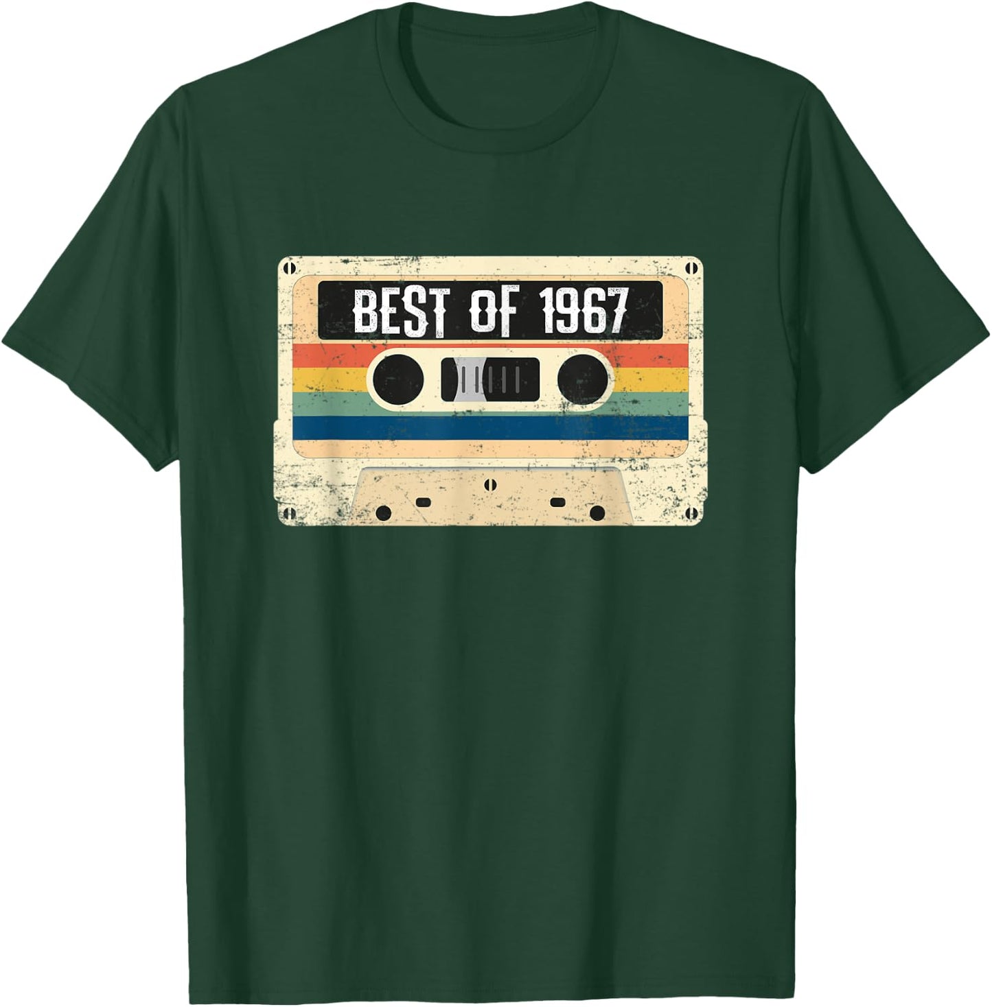 Best Of 1967 - 54th Birthday Retro Vintage Cassette Tape T-Shirt - T-Shirt | Forest